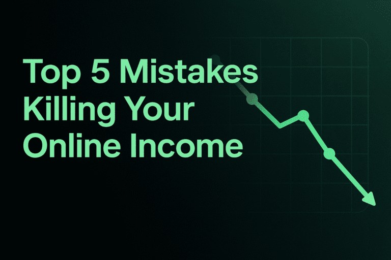Top 5 Mistakes Killing Your Online Income (And How to Fix Them)