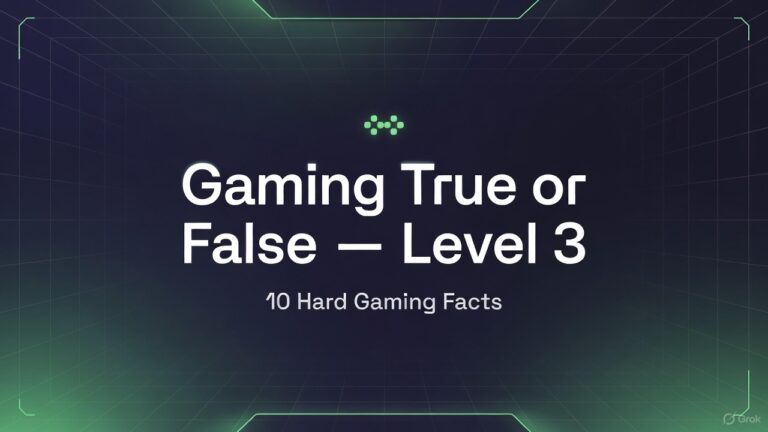 Gaming True or False — Level 3 (Hard Facts)