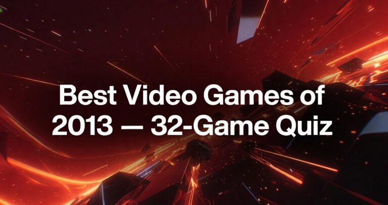 Best Video Games of 2013 — 32-Game Quiz