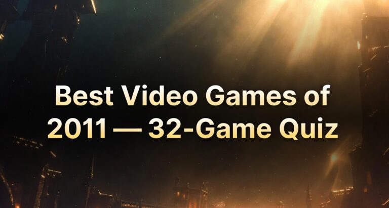 Best Video Games of 2011 — 32-Game Quiz
