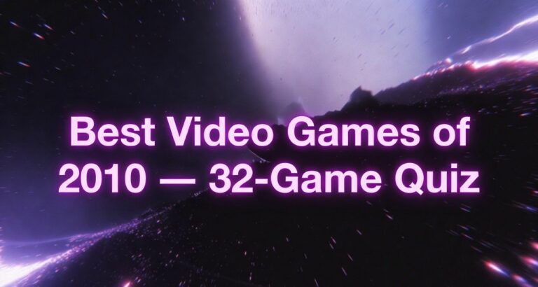 Best Video Games of 2010 — 32-Game Quiz