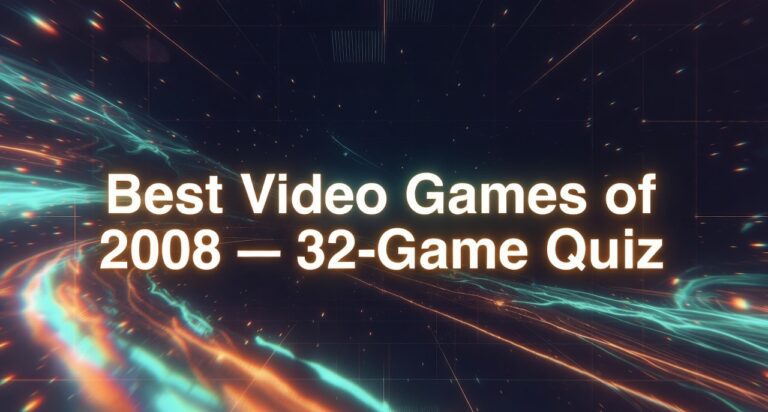 Best Video Games of 2008 — 32-Game Quiz