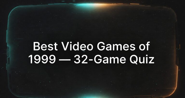 Best Video Games of 1999 — 32-Game Quiz 5 Best Video Games of 1999 — 32-Game Quiz