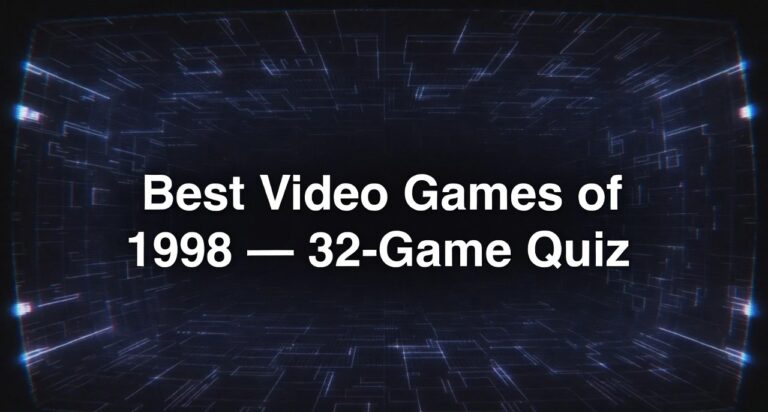 Best Video Games of 1998 — 32-Game Quiz 4 Best Video Games of 1998 — 32-Game Quiz