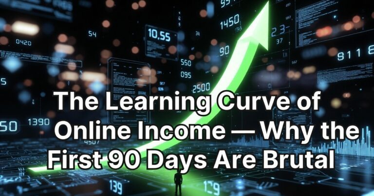 The Learning Curve of Online Income — Why the First 90 Days Are Brutal
