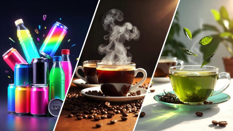 Energy Drinks vs Coffee vs Green Tea — Which One Really Boosts You? 4 Energy Drinks vs Coffee vs Green Tea — Which One Really Boosts You?