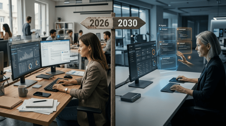Your Job in 2026 vs. 2030: What AI Will Change (And What It Won't)