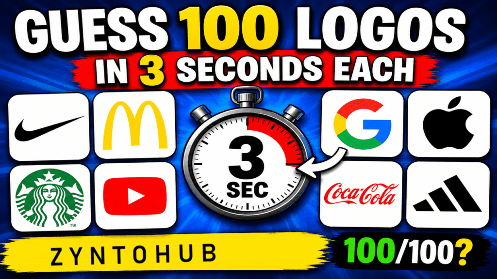Guess 100 Logos in 3 Seconds Each