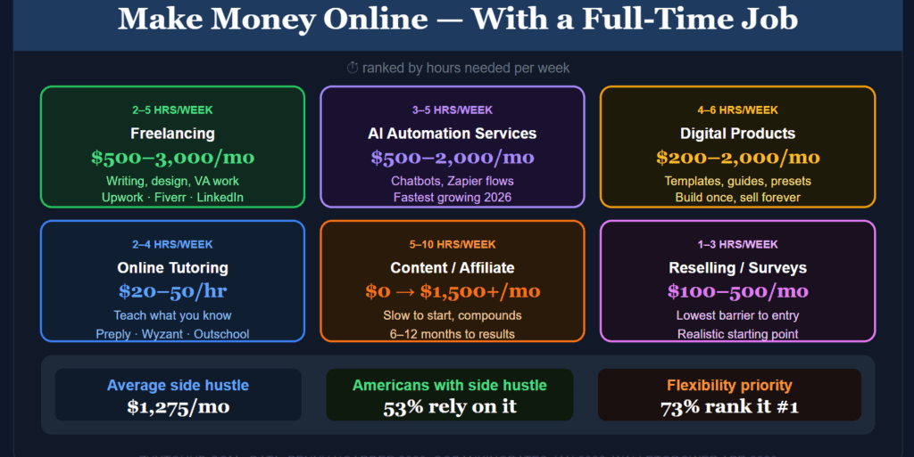 How to Make Money Online While Working a Full-Time Job: What's Realistic in 2026